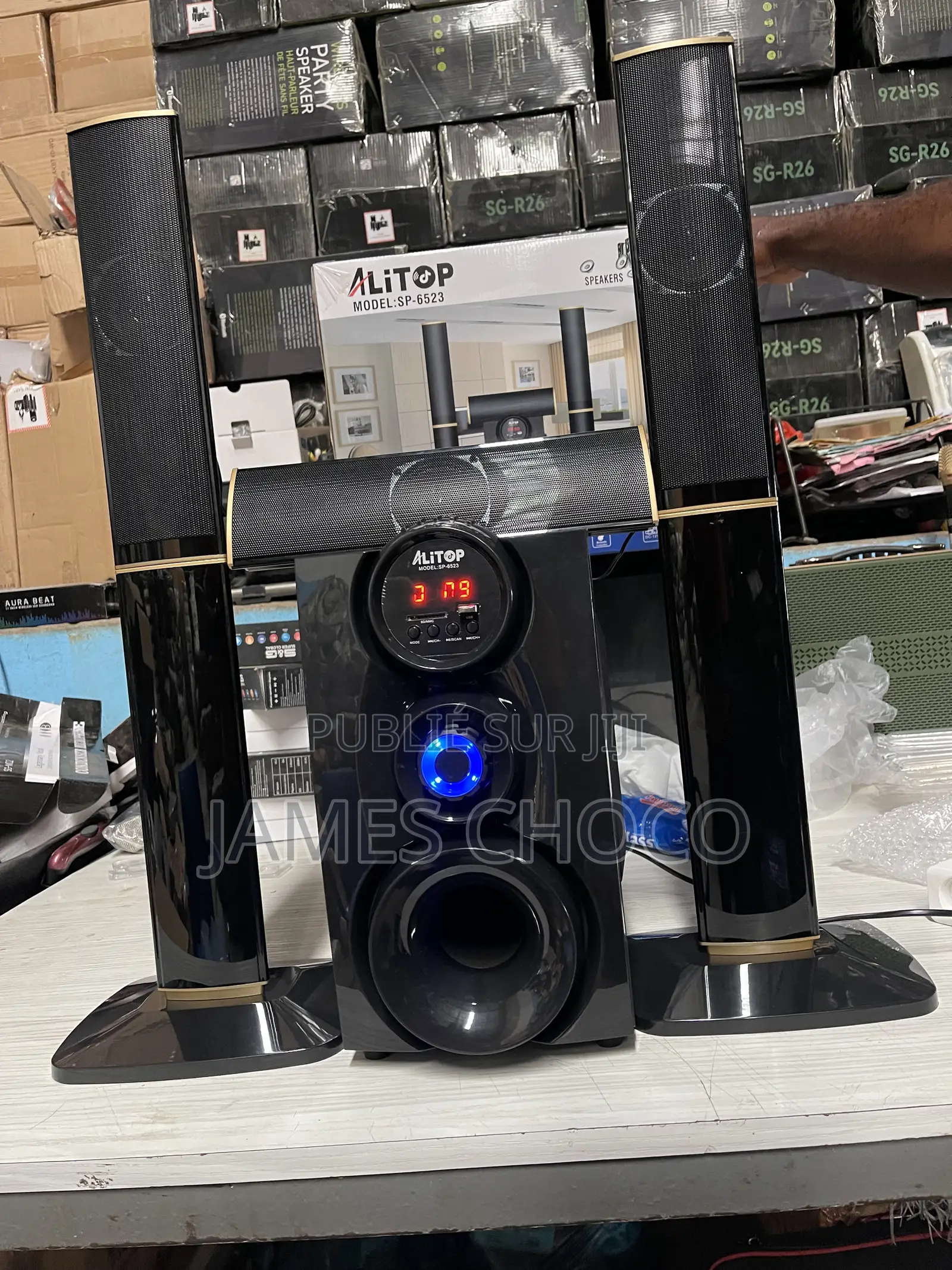 Alitop Woofer Sp-6523 Home Cinéma – Chaîne Hi-Fi – Noir