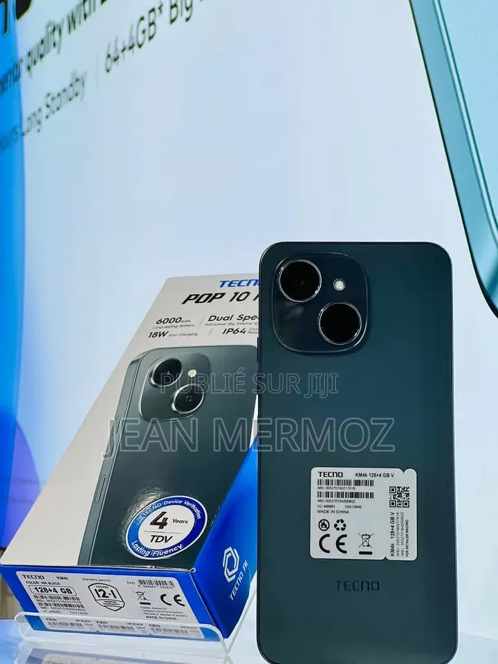 Nouveau Tecno Pop 10 Pro 128 GB Noir