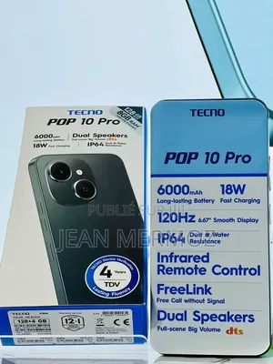 Nouveau Tecno Pop 10 Pro 128 GB Noir