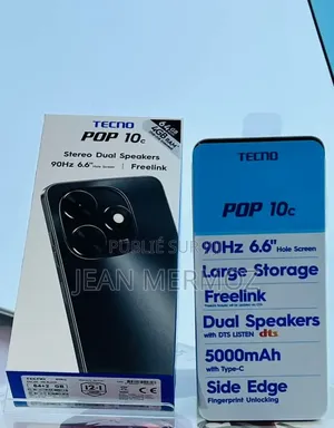 Nouveau Tecno Pop 10C 64 GB Blanc