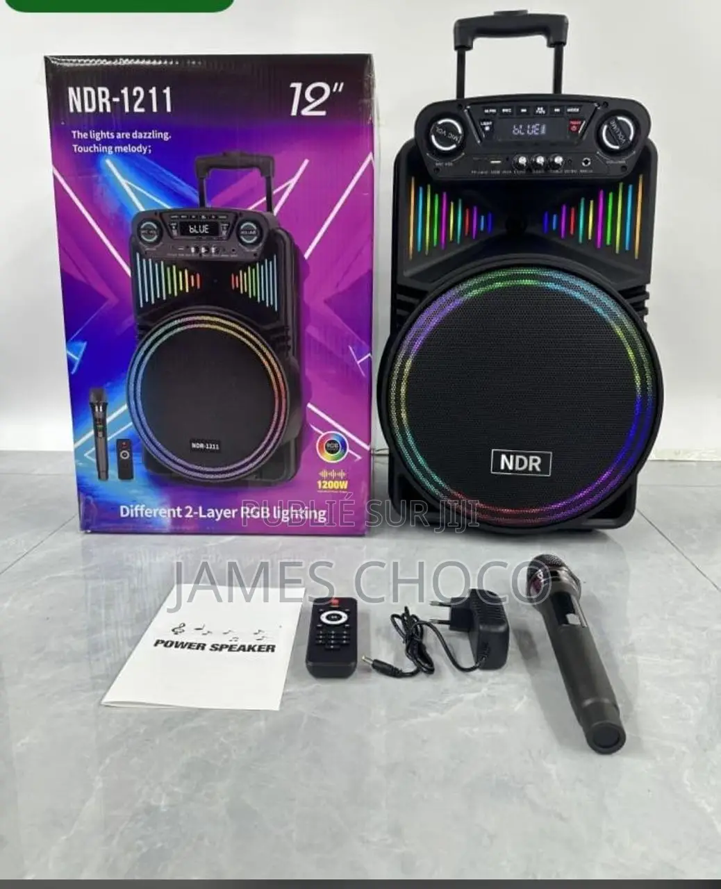 Baffle Amplifier Bluetooth + 1 Microphone Noir