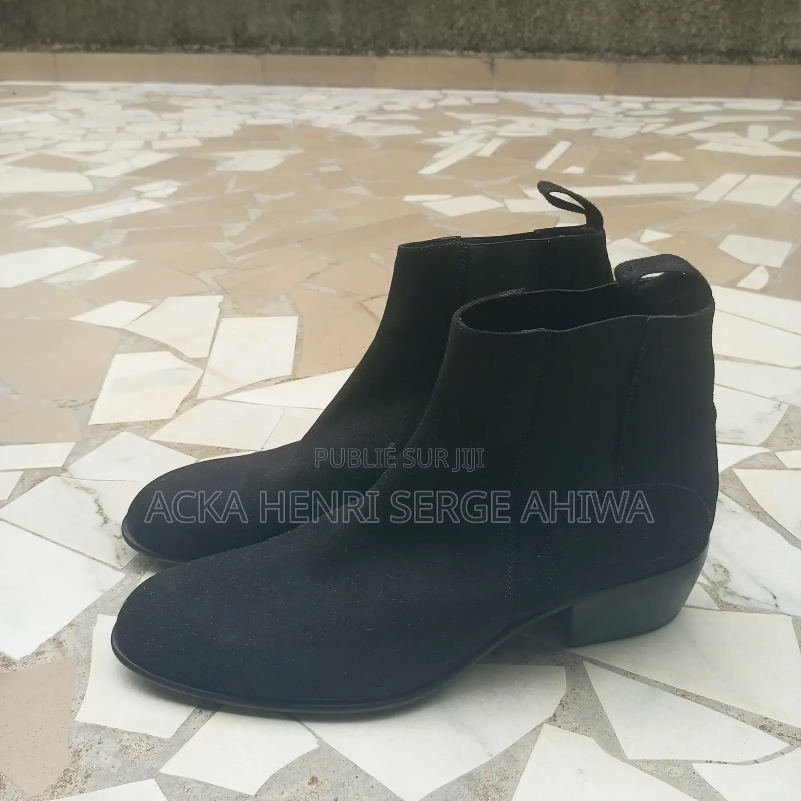 Bottines Noires Daim Homme Cesare Paciotti