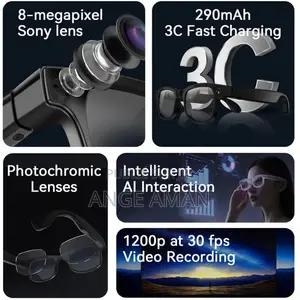 Lunettes Ia Connectées Aimb-G2 – Caméra Hd, Traduction Multilingue