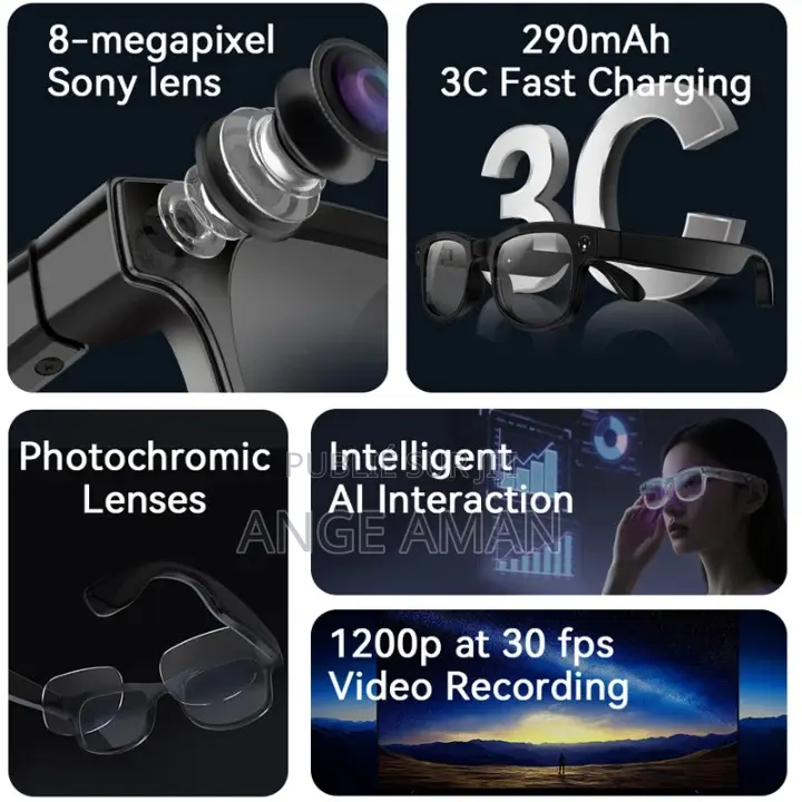 Lunettes Ia Connectées Aimb-G2 – Caméra Hd, Traduction Multilingue