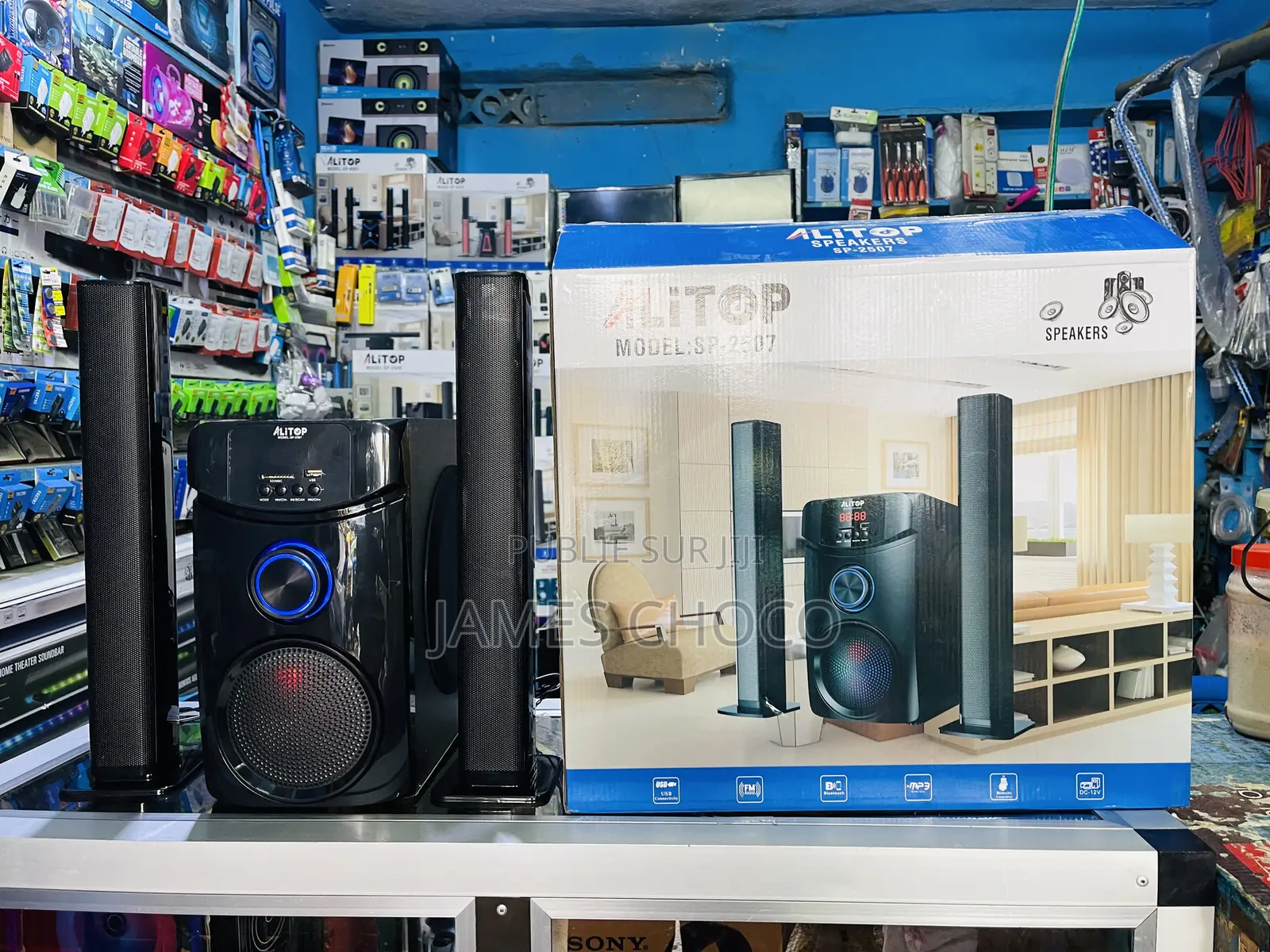 Alitop Woofer Sp-2507 Home Cinéma - Chaîne Hi-Fi - Noir