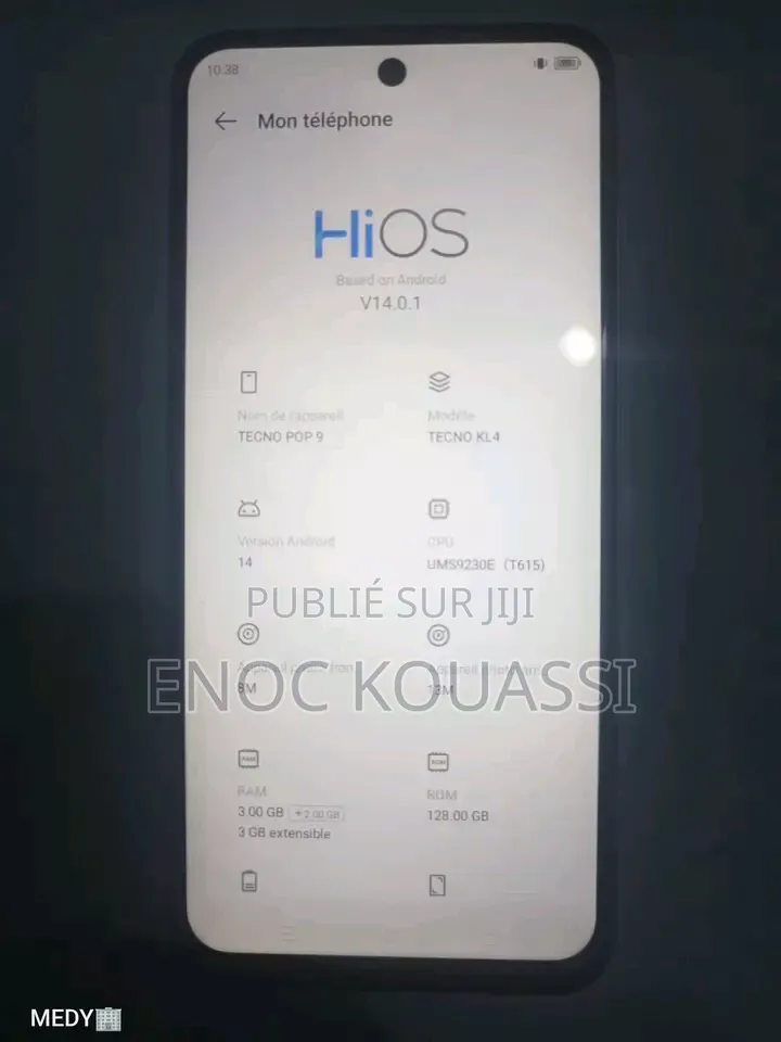Nouveau Tecno Pop 9 128 GB Blanc