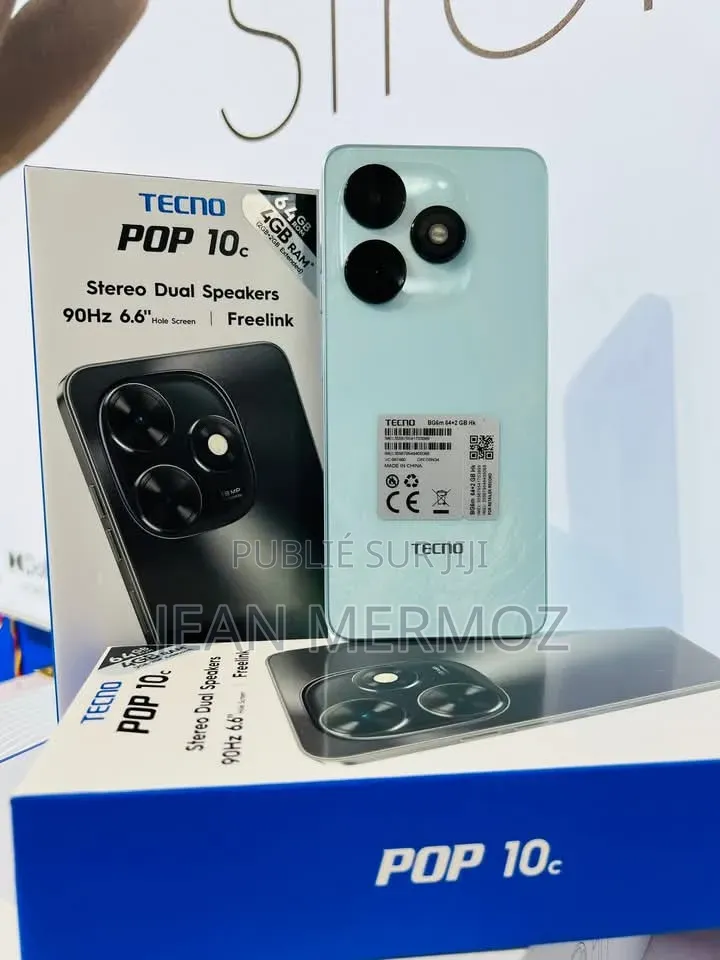 Nouveau Tecno Pop 10C 64 GB Bleu