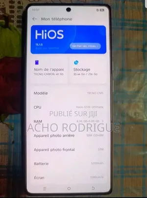 Nouveau Tecno Camon 40 256 GB Gris
