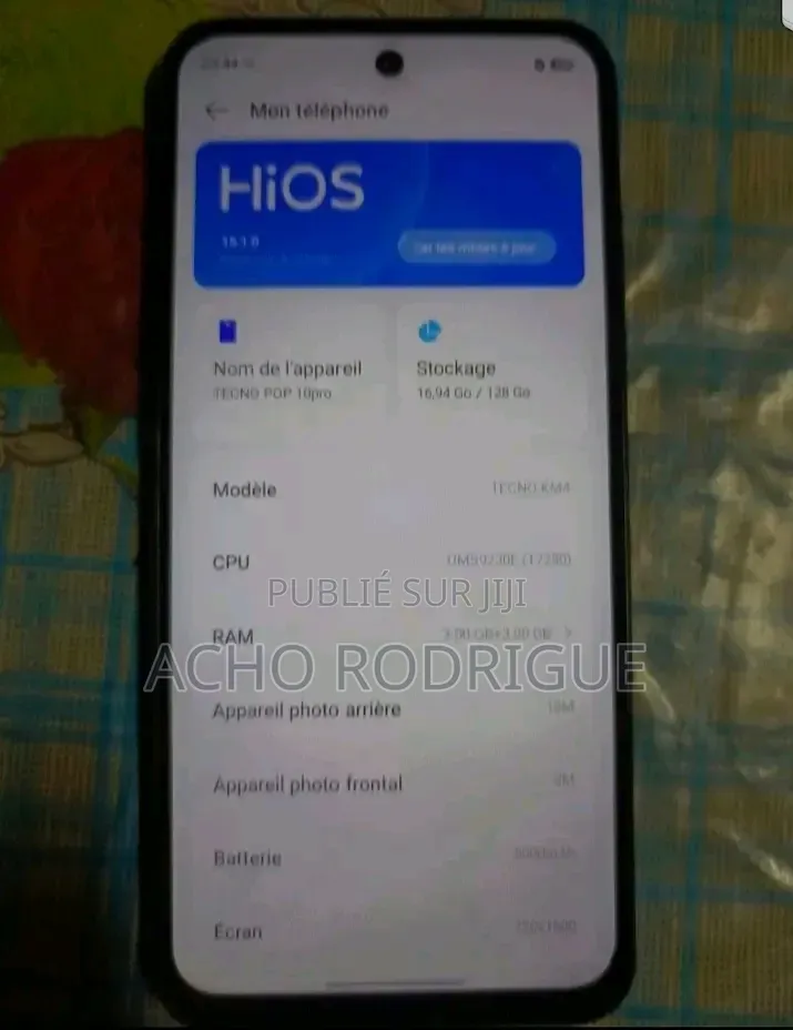 Nouveau Infinix Smart 10 Plus 128 GB Doré
