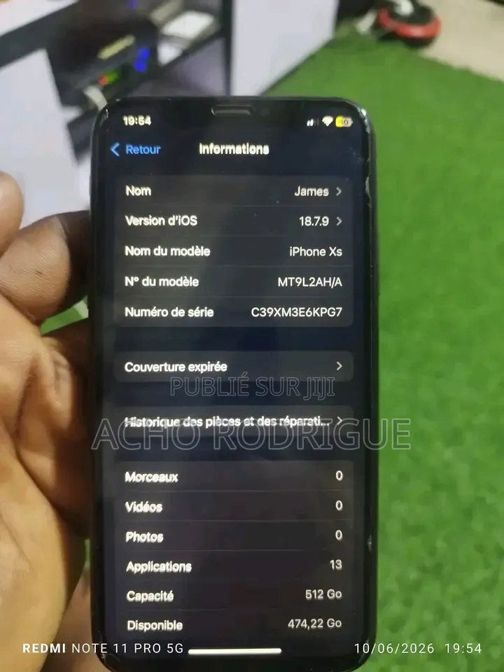 Nouveau Apple iPhone XS 512 GB Noir
