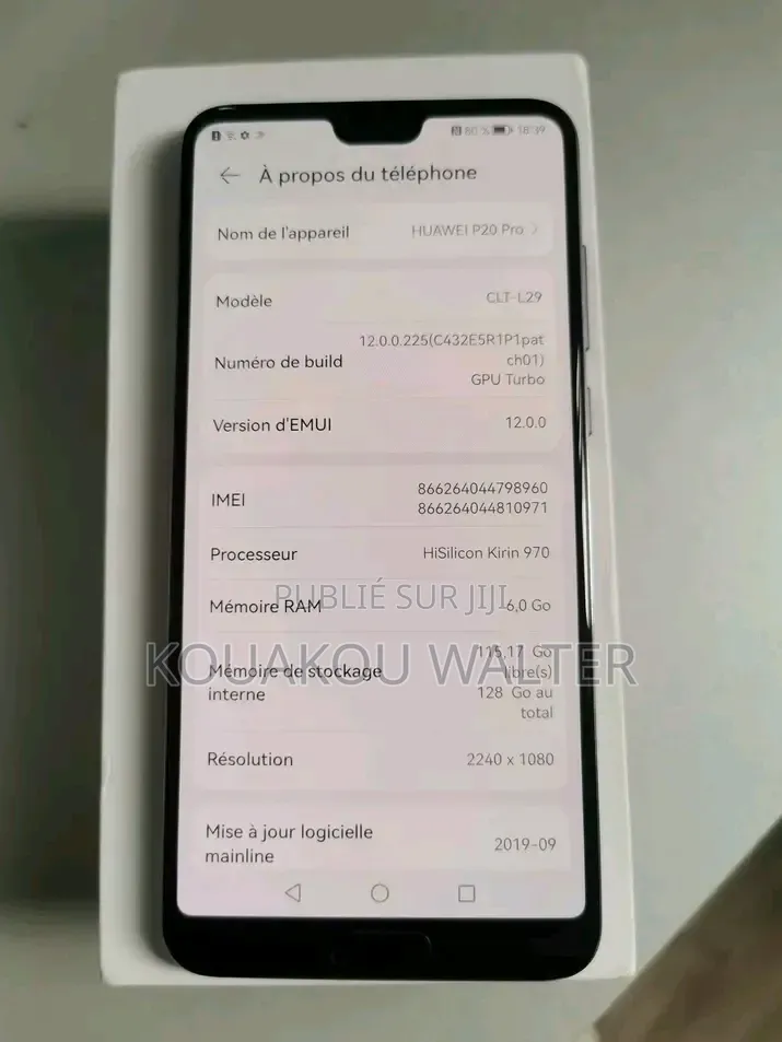 Nouveau Huawei P20 Pro 128 GB Noir