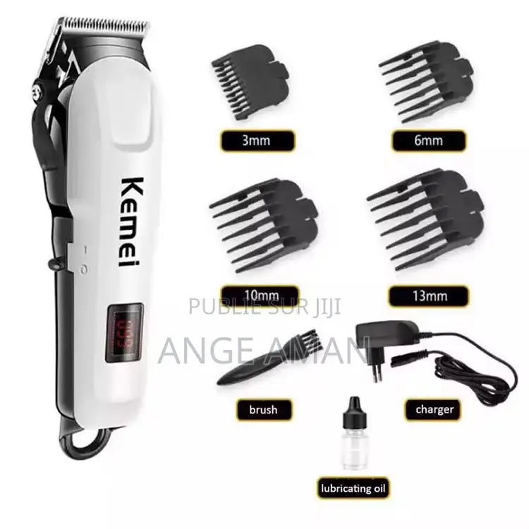 Tondeuse Professionnelle Sans Fil Kemei Avec Écran Led