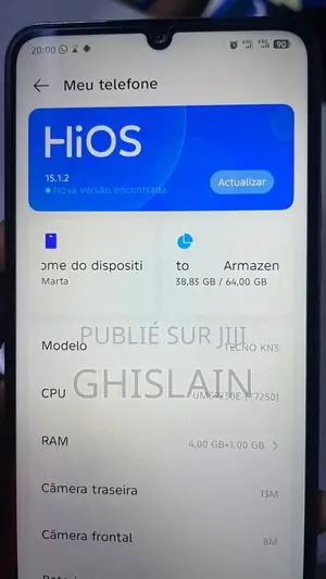 Nouveau Tecno Pop 20 128 GB Noir
