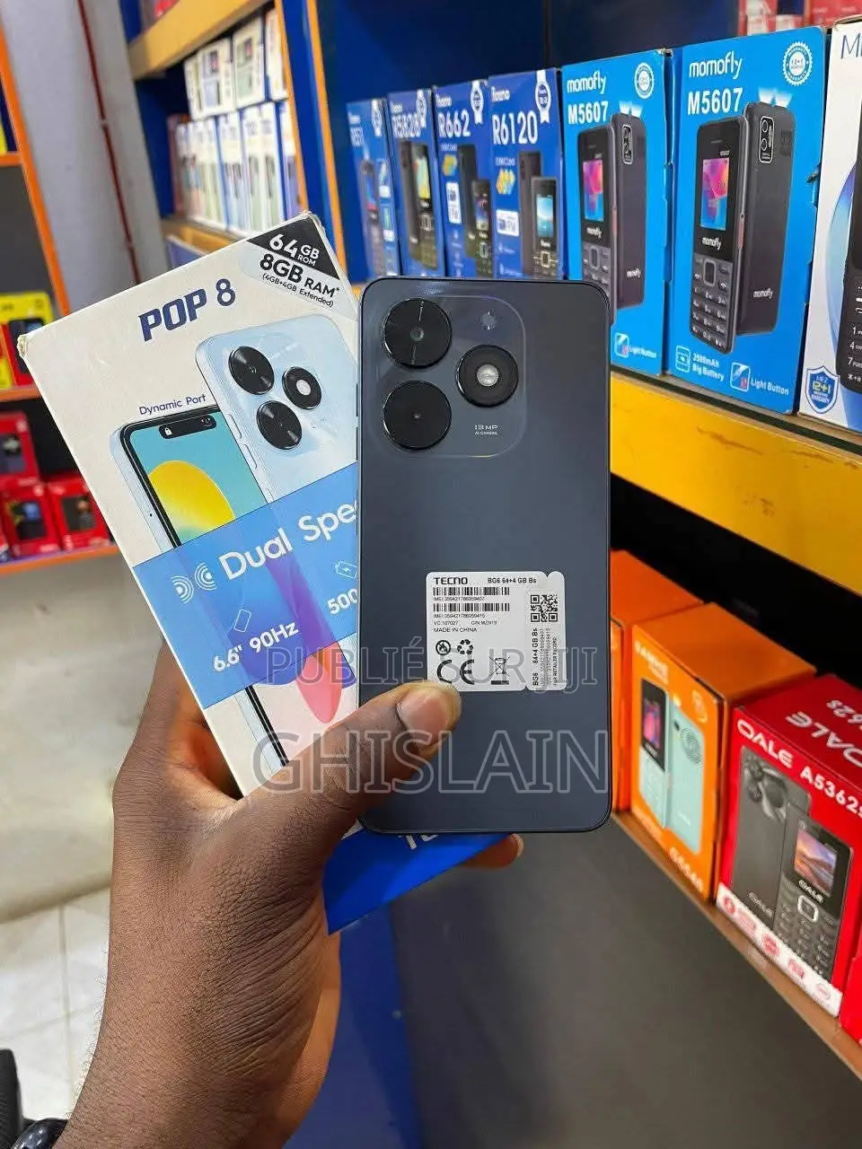 Nouveau Tecno Pop 8 128 GB Noir
