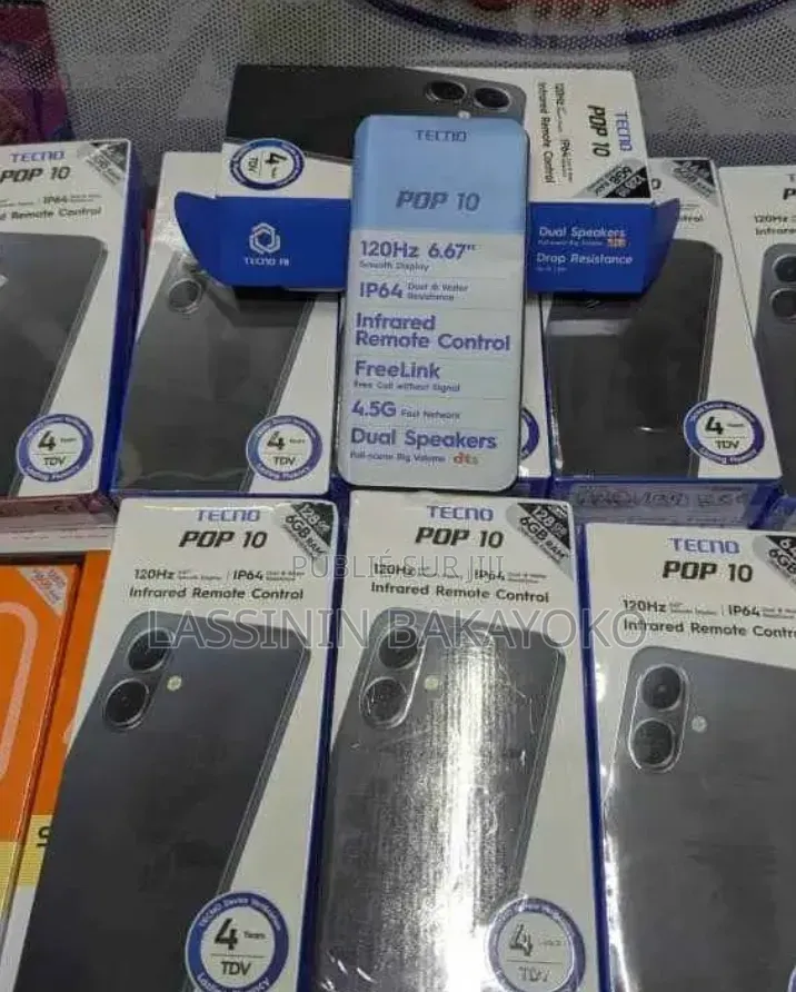 Nouveau Tecno Pop 10 128 GB Noir