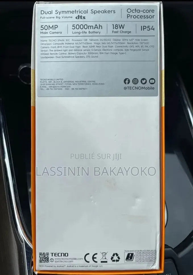 Nouveau Tecno Camon 30 256 GB Noir