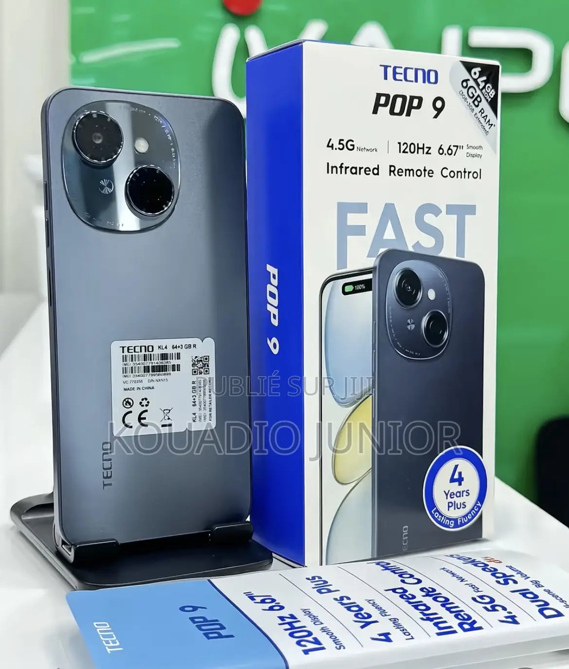Nouveau Tecno Pop 9 64 GB Noir