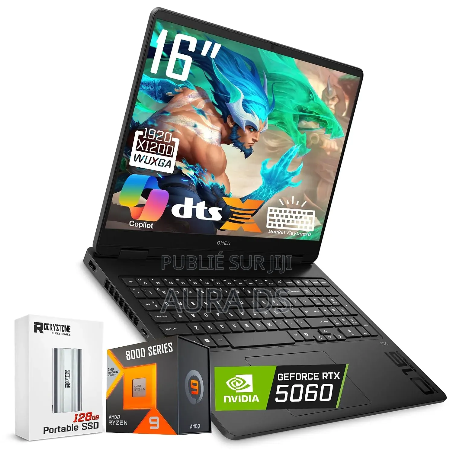 Nouveau Ordinateur portable HP Omen 16 32GB AMD Ryzen 9 SSD 1T