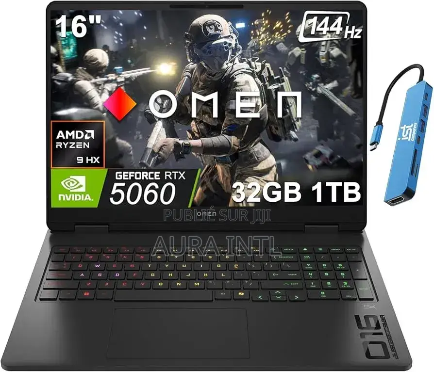 Nouveau Ordinateur portable HP Omen 16 32GB AMD Ryzen 9 SSD 1T