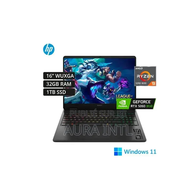 Nouveau Ordinateur portable HP Omen 16 32GB AMD Ryzen 9 SSD 1T