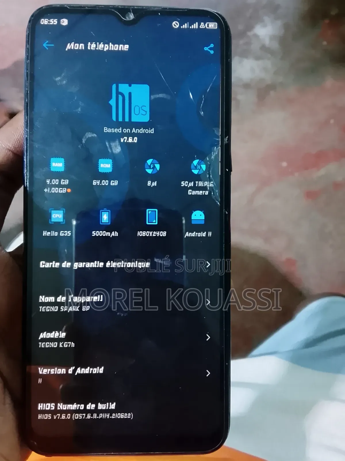 Tecno Spark 8P 64 GB Bleu