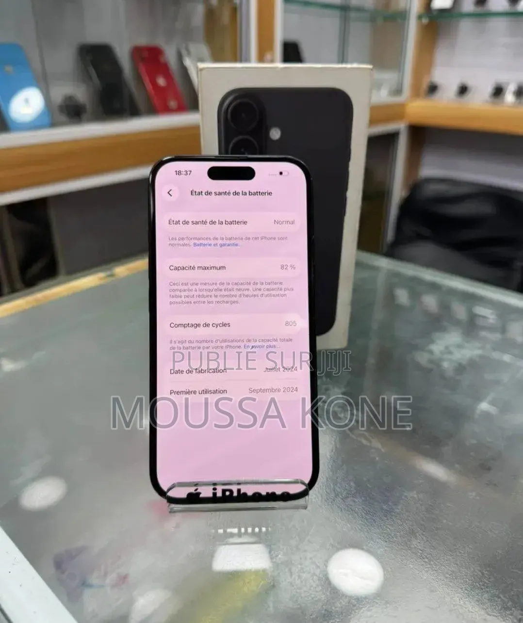 Nouveau Apple iPhone 16e 128 GB Noir