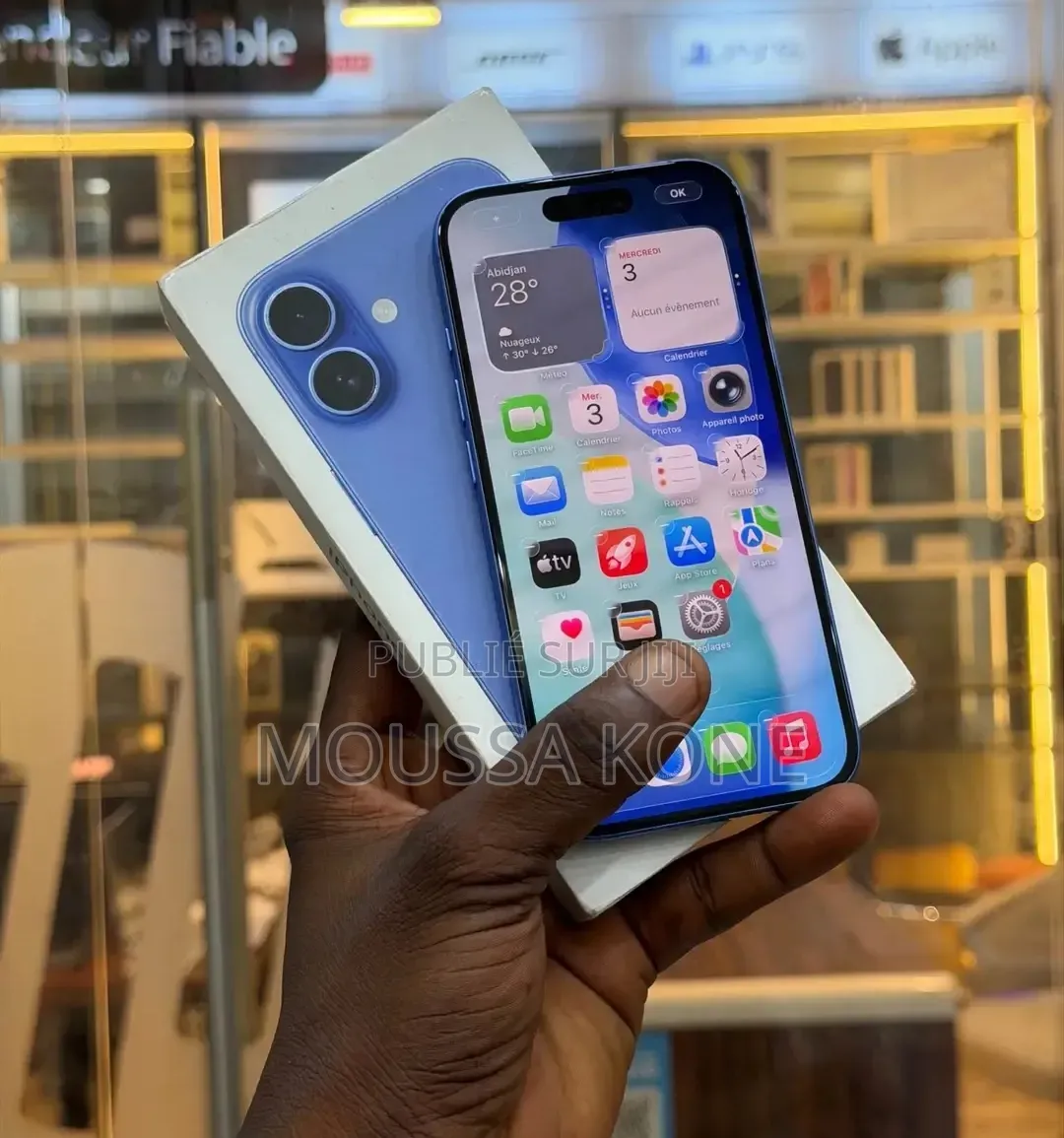 Nouveau Apple iPhone 16e 128 GB Bleu