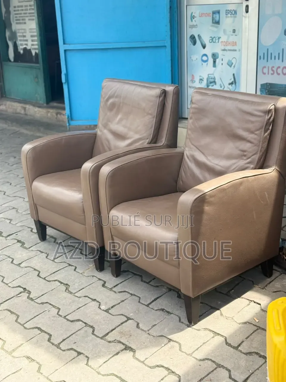 Fauteuil en Cuir Véritable Cuir De Buffle Importé d'Europe