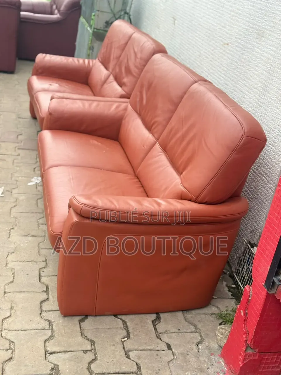 Salon Complet en Cuir 05 Places 3+2