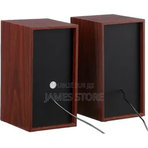 Baffles D'ordinateur, 2 Haut-Parleurs en Bois