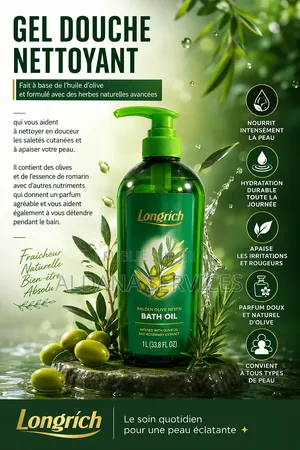 Gel Douche Au Baie d'Olive De Longrich