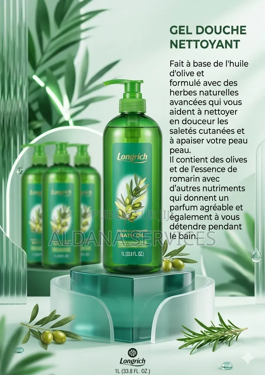 Gel Douche Au Baie d'Olive De Longrich