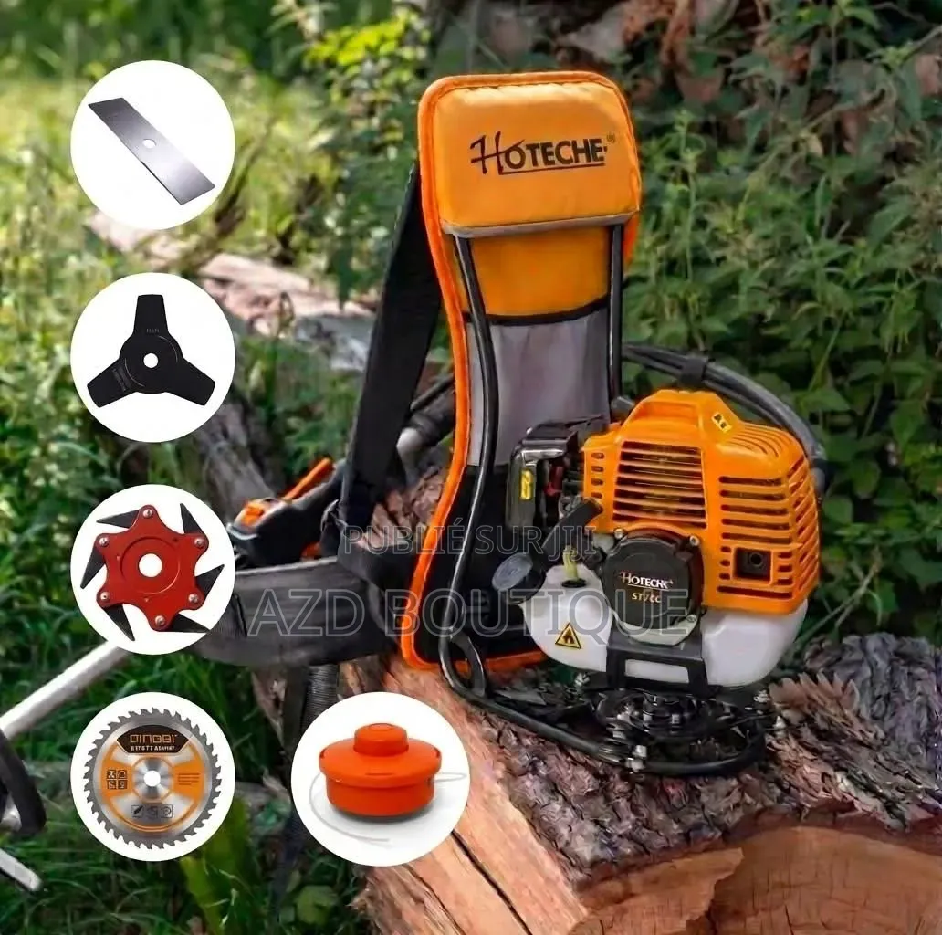 Débrousailleuse À Dos Avec 5 Lames Et Moteur À 2 Temps
