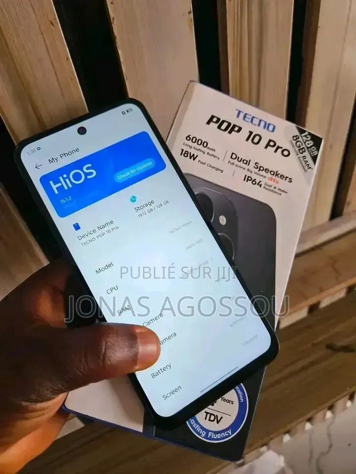 Nouveau Tecno Pop 10 Pro 128 GB Noir