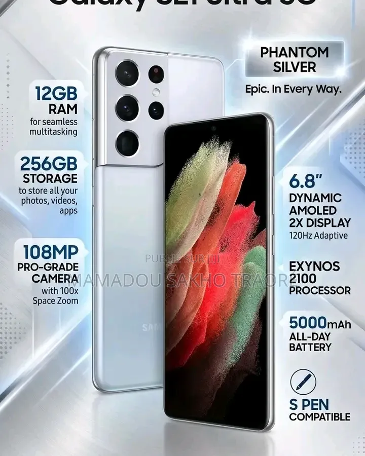 Nouveau Samsung Galaxy S21 5G 256 GB Gris