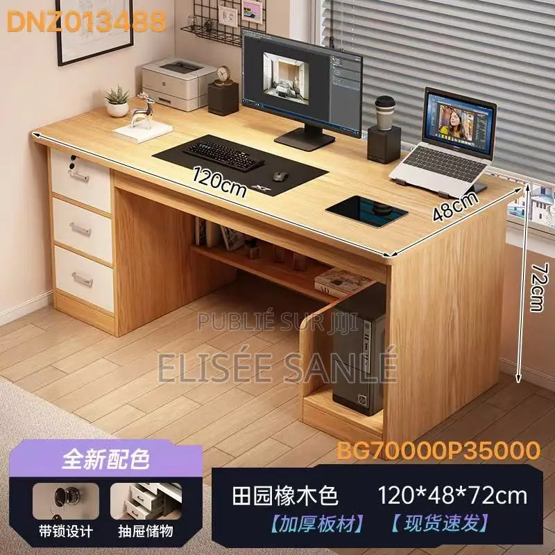 Bureau Informatique Moderne Avec Tiroirs