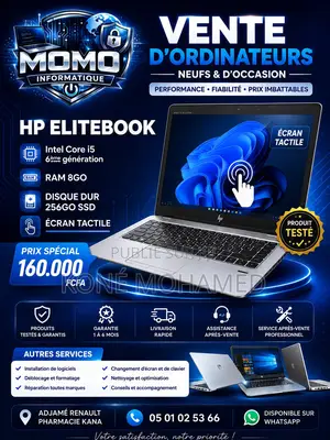 Nouveau HP EliteBook 840 G3 8GB Intel Core i5 SSD 256GB