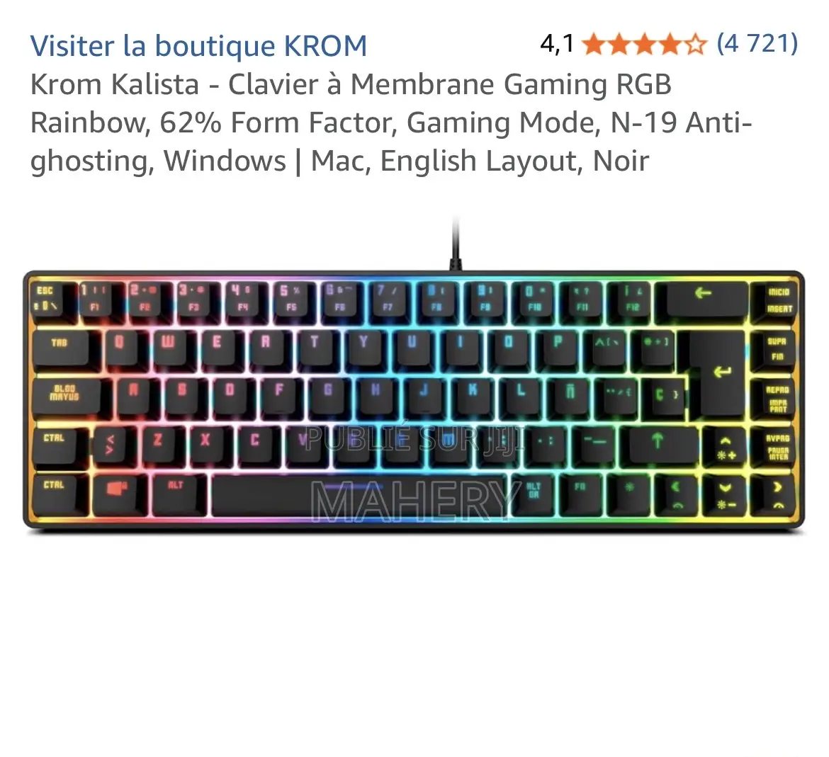 Clavier Gaming RGB 60%