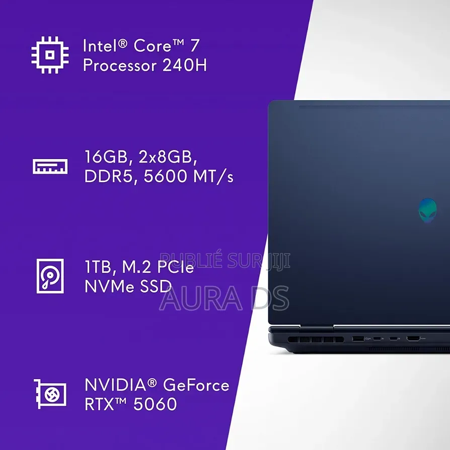 Nouveau Alienware 16 Aurora 32GB Intel Core Ultra 7 SSD 1T