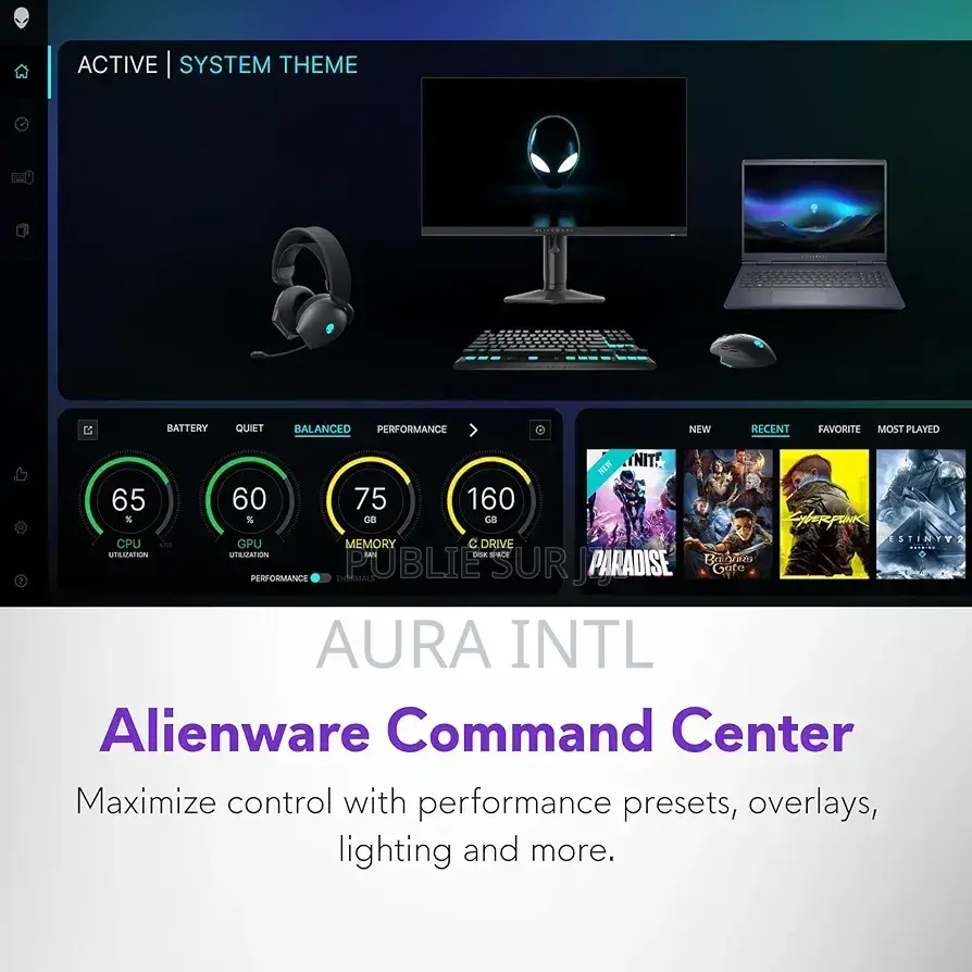 Nouveau Alienware 16 Aurora 32GB Intel Core Ultra 7 SSD 1T