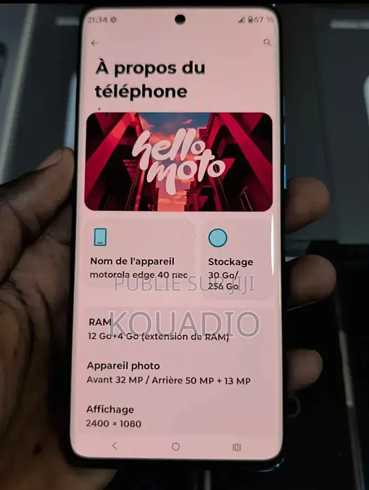Nouveau Motorola Edge 40 256 GB Bleu