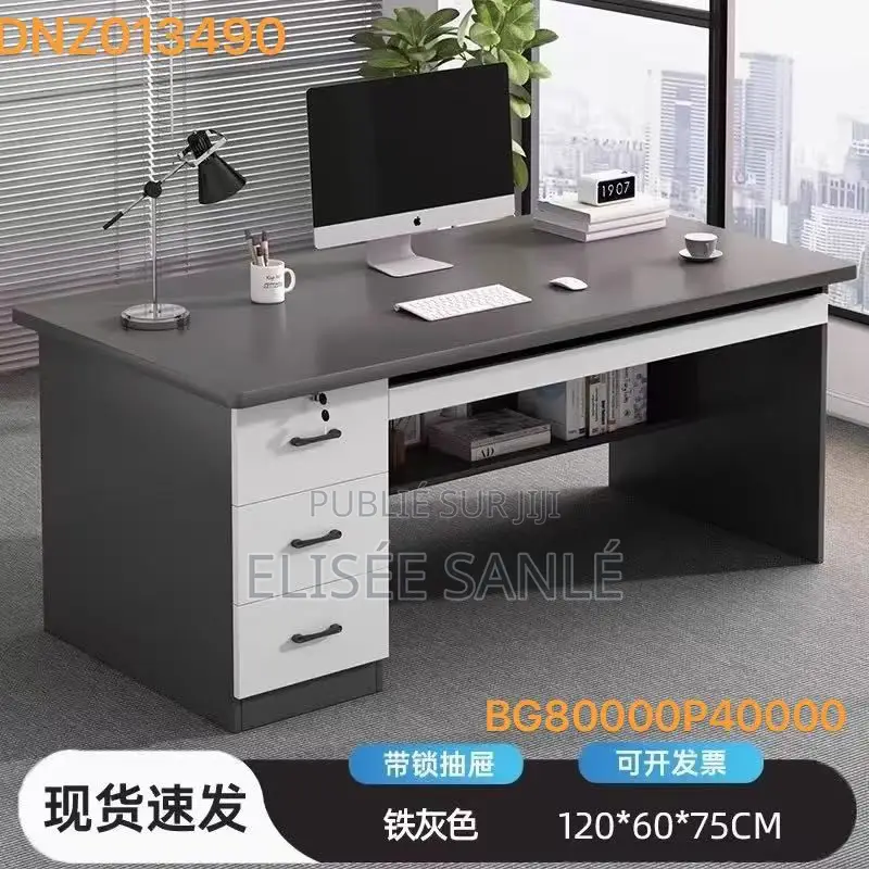 Bureau De Direction Moderne Avec Rangements Intégrés
