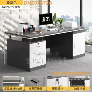 Bureau De Direction Moderne Avec Rangements Intégrés