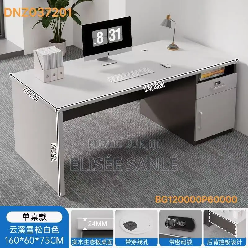 Bureau De Bureau Moderne Avec Caisson De Rangement