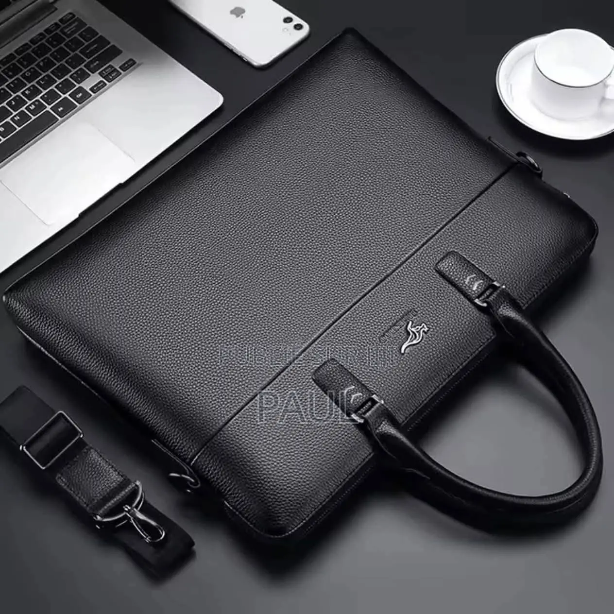 Sac Porte-Documents Homme en Cuir Synthétique Élégant Professionnel
