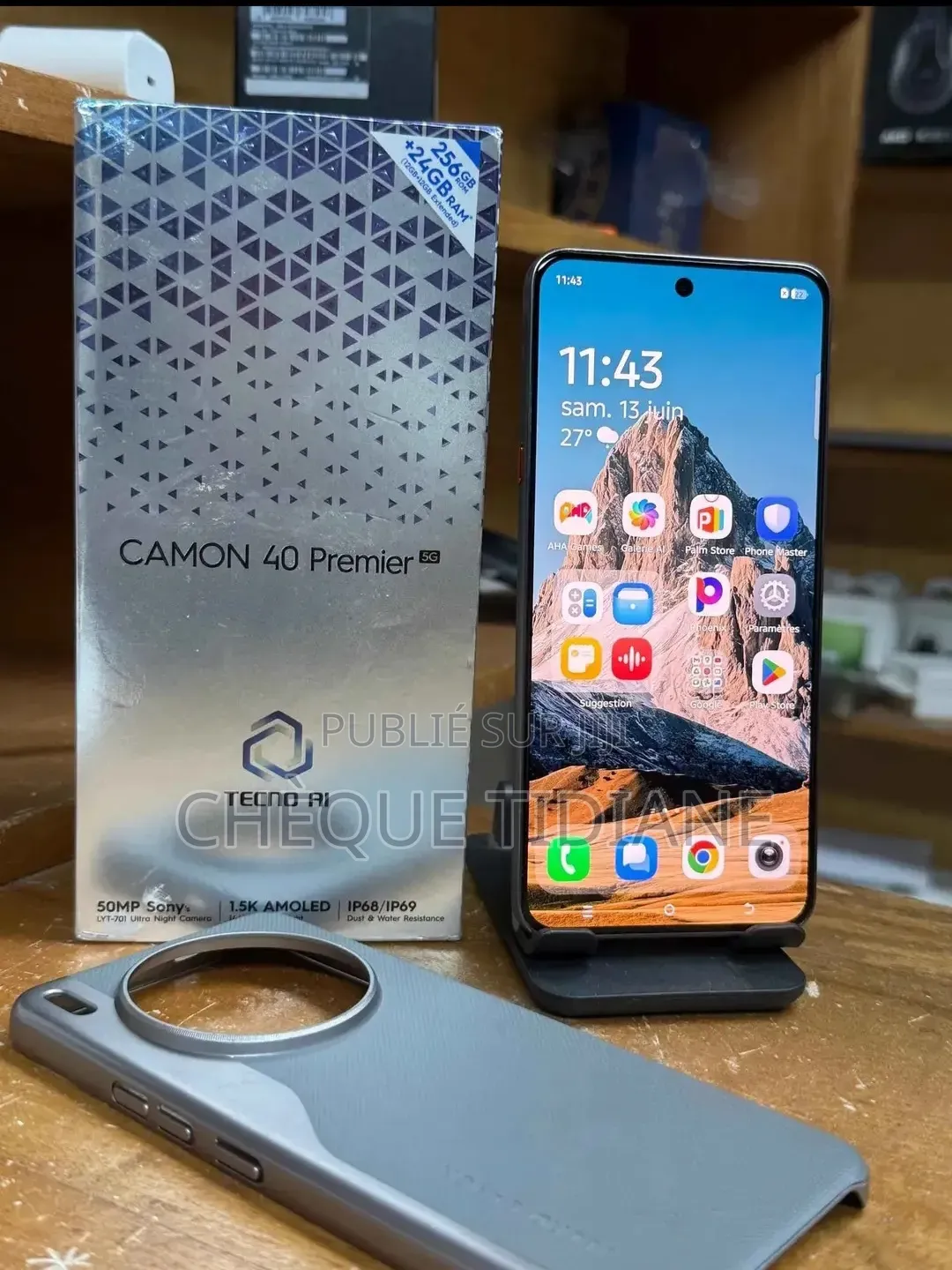 Nouveau Tecno Camon 40 Premier 256 GB Gris