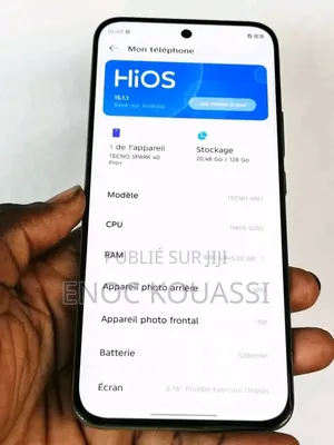 Nouveau Tecno Spark 40 Pro+ 128 GB Blanc