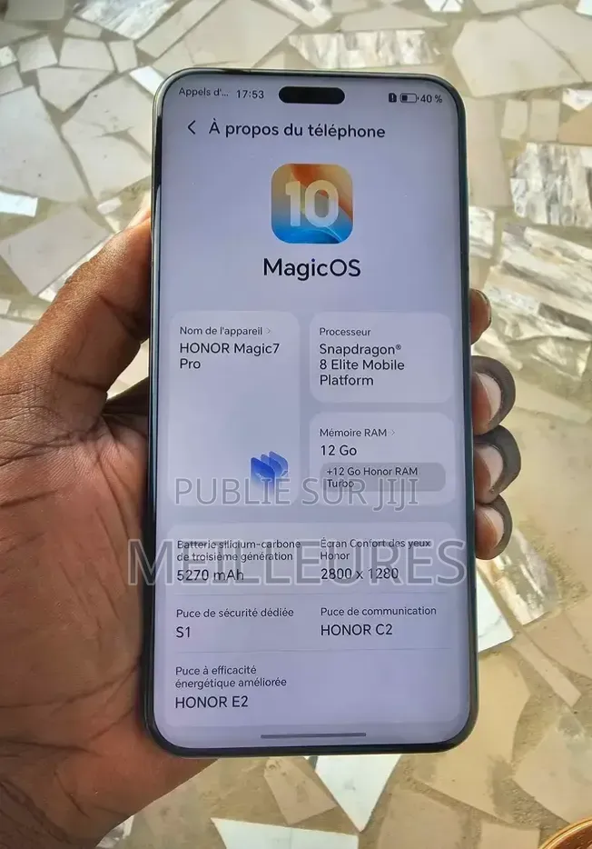 Nouveau Honor Magic7 Pro 512 GB Noir