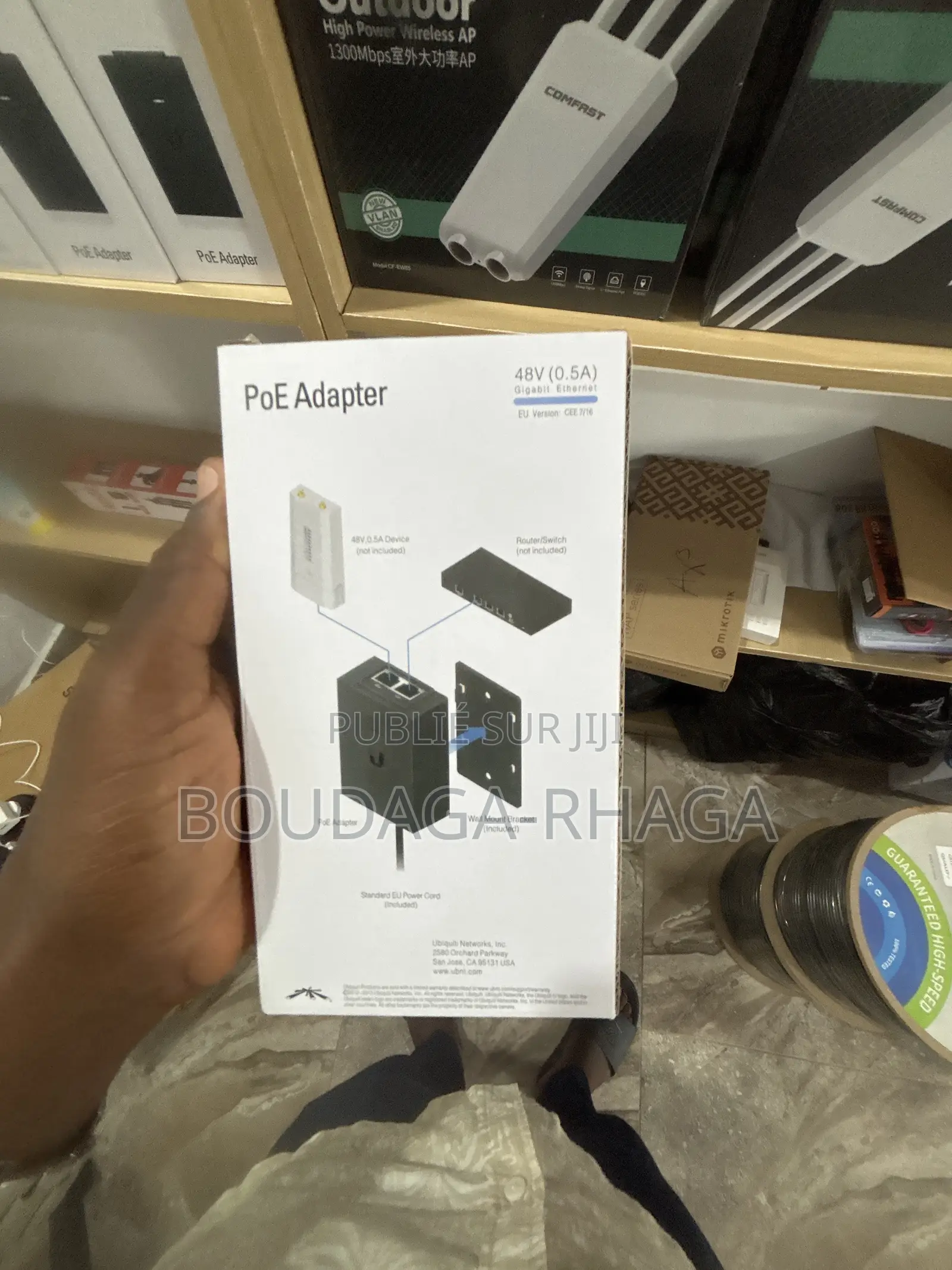 Injecteur Poe Gigabit L’Ubiquiti Poe-48-24w-G