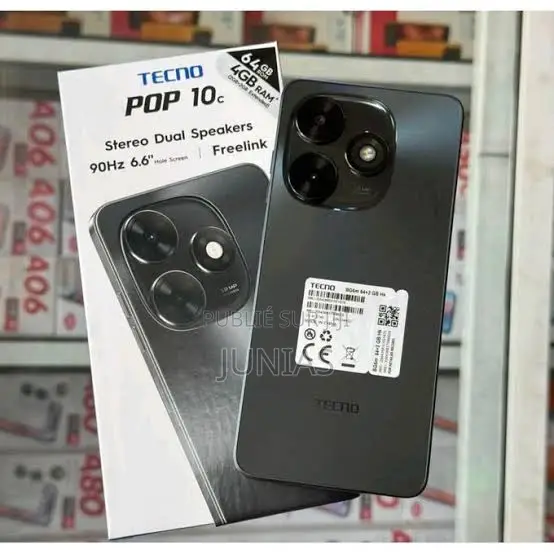 Nouveau Tecno Pop 10 64 GB Noir